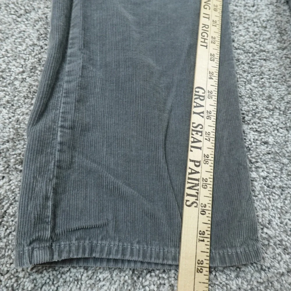 VTG American Eagle Pants Mens 38X32 Gray Corduroy Straight Chino 5 Pocket Y2K